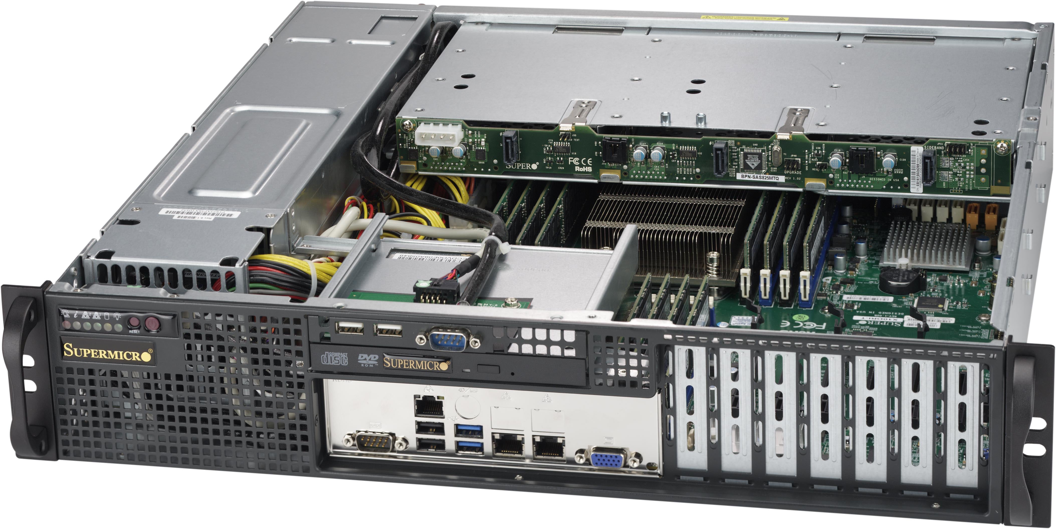 Supermicro Superchassis 823Mtqc-R802Lpb Rack Black 800 W