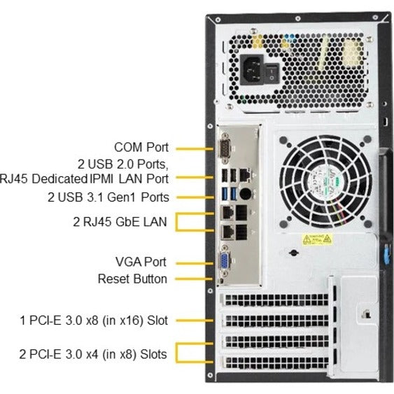 Supermicro Superworkstation 5039C-I Intel C242 Lga 1151 (Socket H4) Midi Tower Black