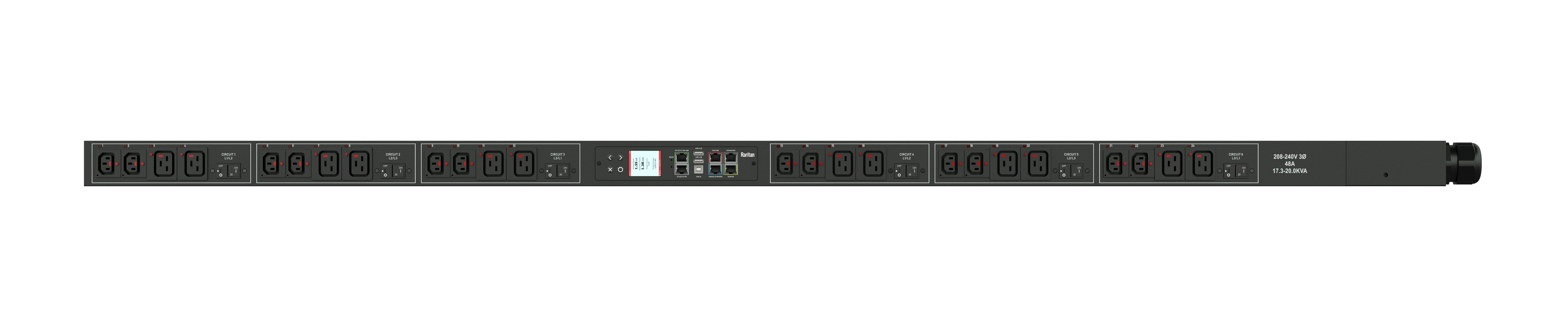 Switched Power Distribution Unit - Raritan PX3-5551V-E2V2 0U Vertical 24-Outlet Monitored PDU | Tecisoft