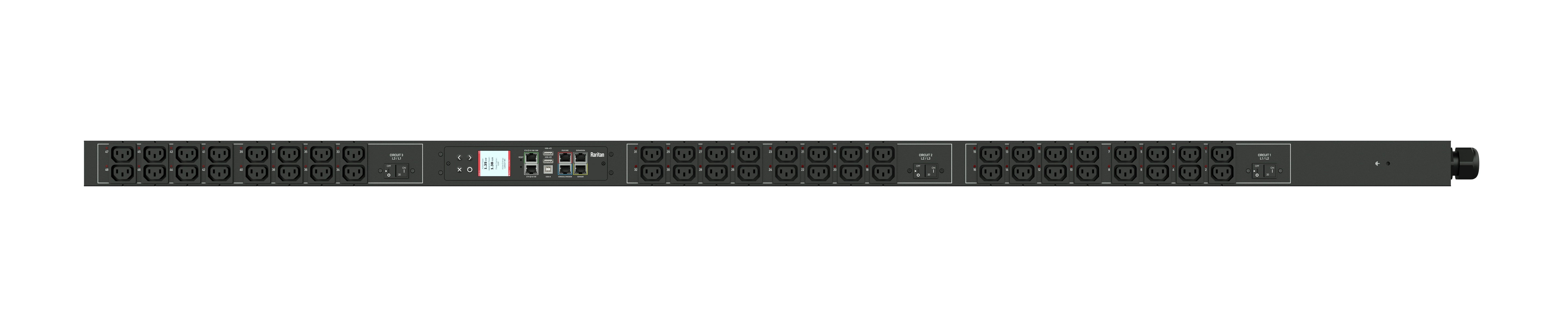 Switched Power Distribution Unit - Raritan PX3-5967V 48-Outlet Monitored PDU | Tecisoft PX3-5967V-N1P1