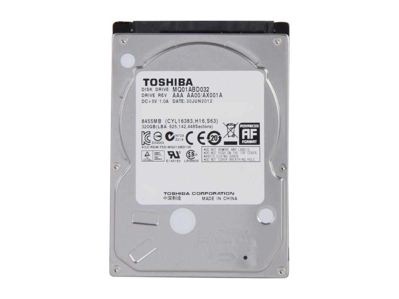 Toshiba Mq01Abd032 320Gb 5400 Rpm 8Mb Cache Sata 3.0Gb/S 2.5" Internal Notebook Hard Drive Bare Drive