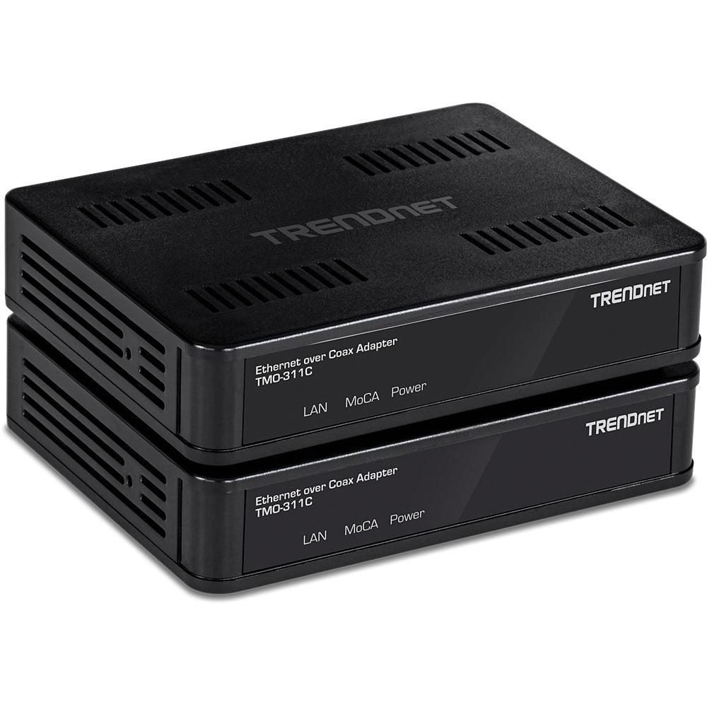 TRENDnet TMO-311C2K MoCA 2.0 Ethernet Over Coax Adapter 2-Pack - Gigabit Network Adapter | TRENDnet