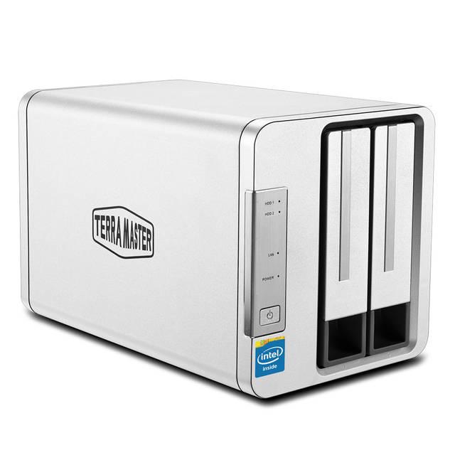 Terramaster F2-221 Nas 2-Bay Cloud Storage Intel Dual Core 2.0Ghz Plex Media Server Network Storage (Diskless)