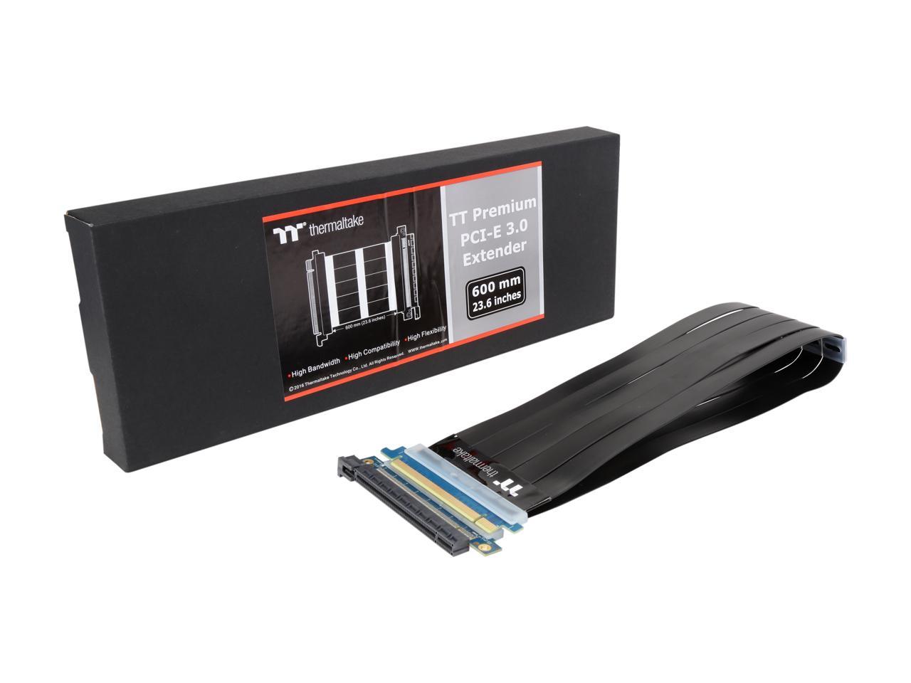 Thermaltake Ac-050-Co1Otn-C1 Tt Premium Pci-E X16 3.0 Extender Riser Cable 600Mm Black