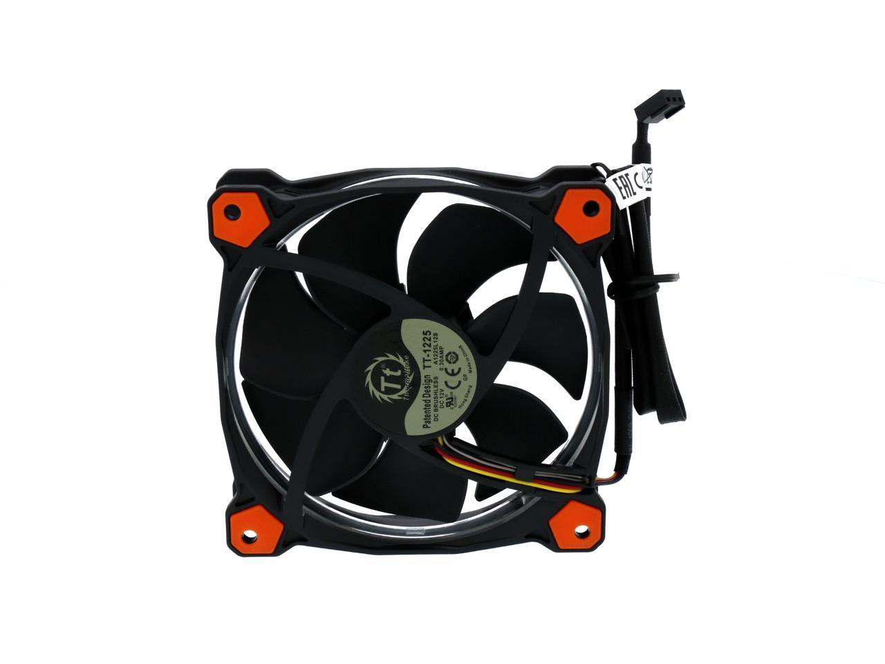 Thermaltake Riing 12 Series High Static Pressure 120Mm Circular Orange Led Ring Case/Radiator Fan Cl-F038-Pl12Or-A