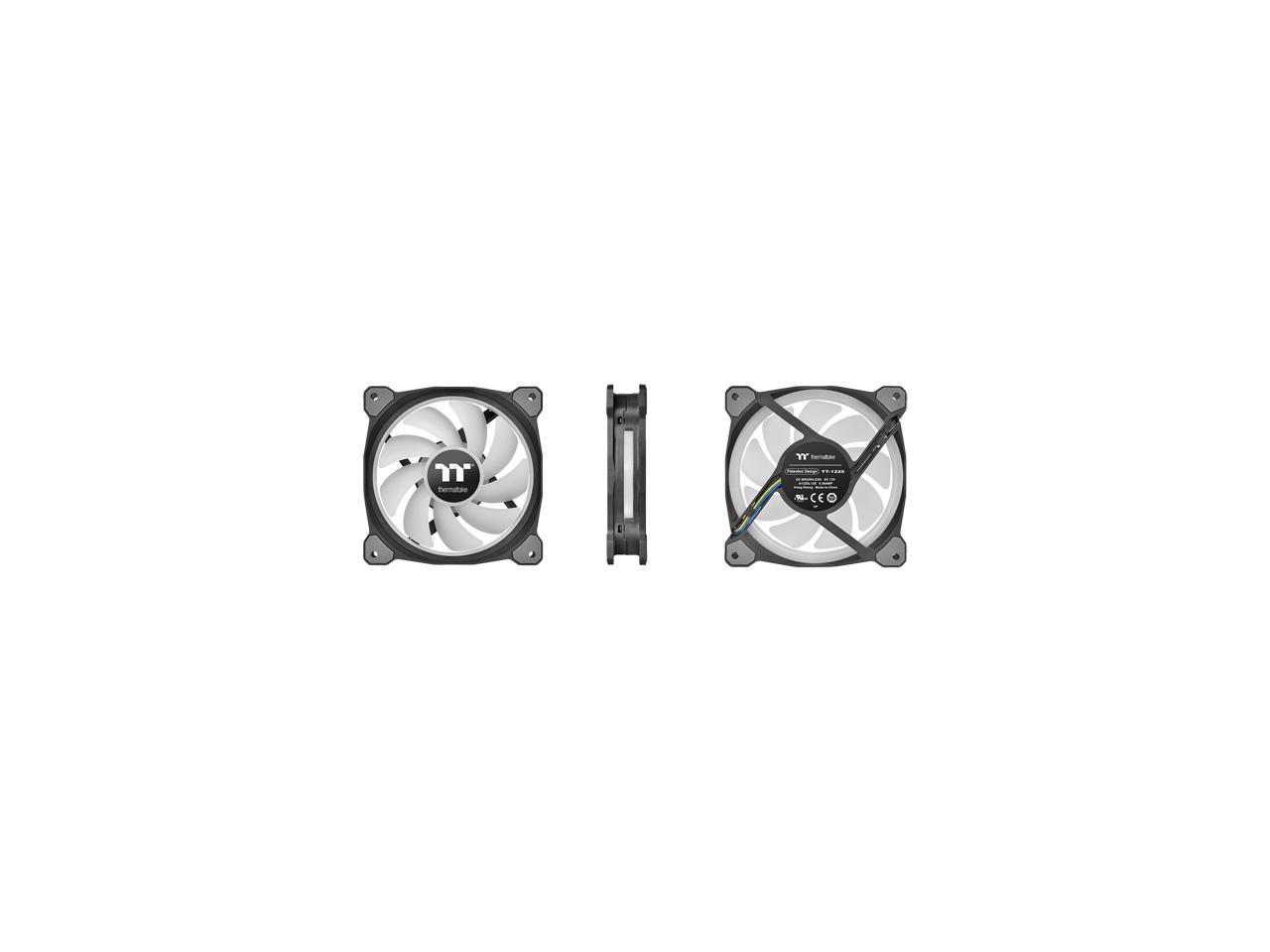 Thermaltake Riing Duo 12 Rgb Radiator Fan Tt Premium Edition (3-Fan Pack) Cl-F073-Pl12Sw-A 120Mm Rgb Led Case Fan