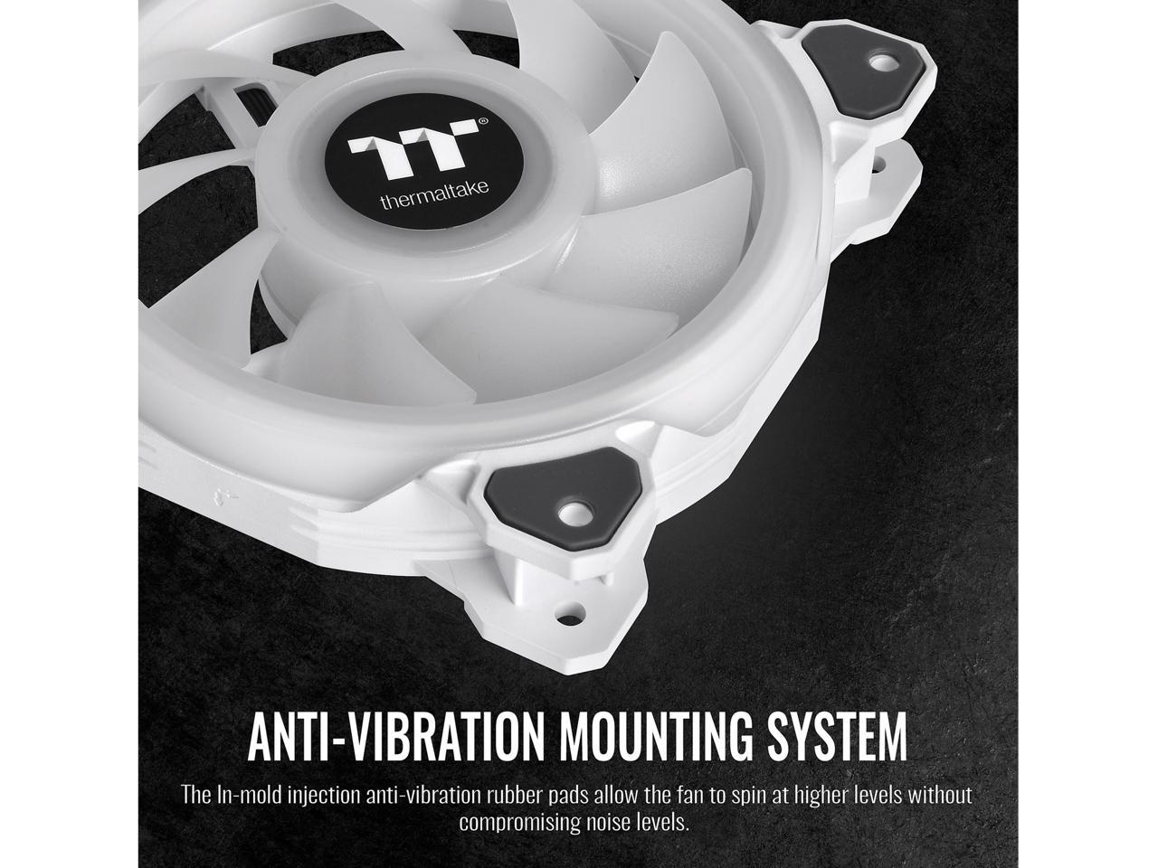 Thermaltake Riing Quad 140Mm 16.8 Million Rgb Color (Alexa, Razer Chroma) Software Enabled 4 Light Cl-F101-Pl14Sw-C
