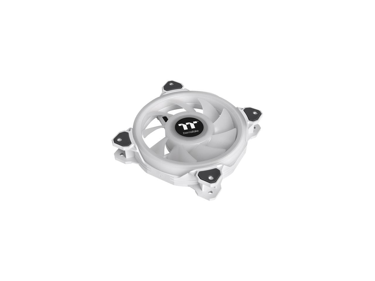 Thermaltake Riing Quad Cl-F101-Pl14Sw-B 140Mm Rgb Led Radiator Fan White 3 Pack