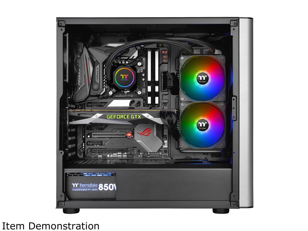 Thermaltake Th240 Argb Motherboard Sync Edition Intel/Amd All-In-One Liquid Cooling System 240Mm High Efficiency Radiator Cpu Cooler, Cl-W286-Pl12Sw-A