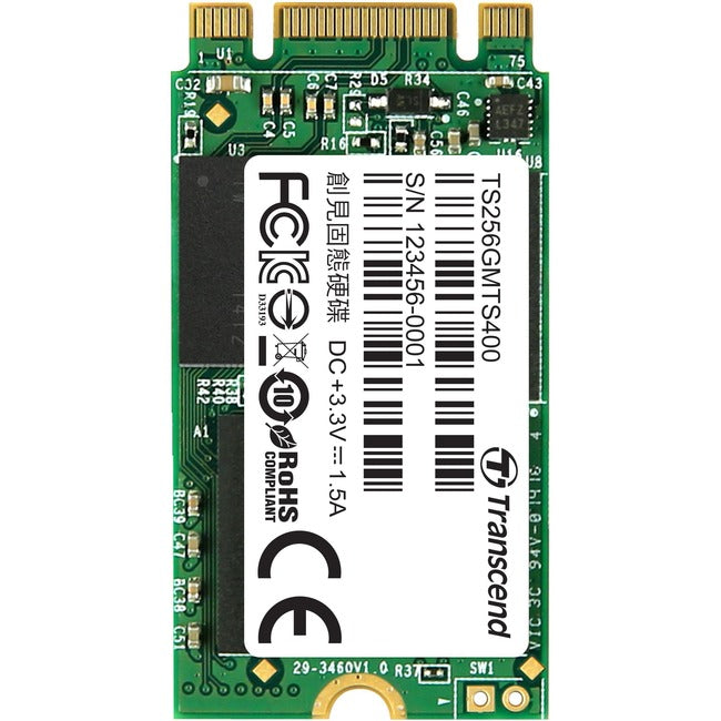 Transcend MTS400 256 GB Solid State Drive - M.2 Internal - SATA (SATA/600) TS256GMTS400