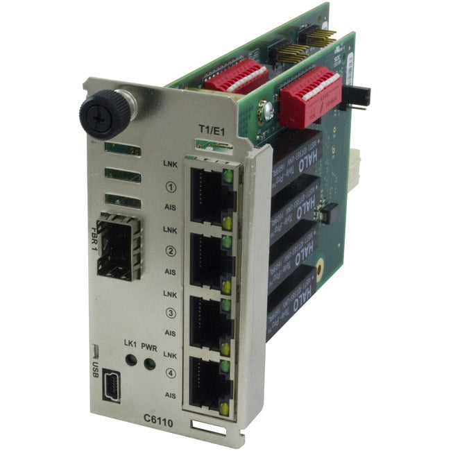 Transition Networks Ion T1/E1/J1 Network Interface Device Module 4 X T1/E1/J1 Over Fiber