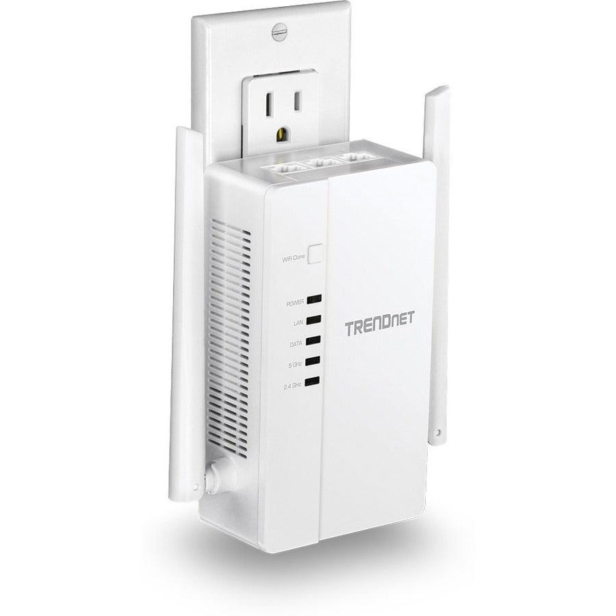 Trendnet Tpl-430Apk Powerline Network Adapter Ethernet Lan Wi-Fi White