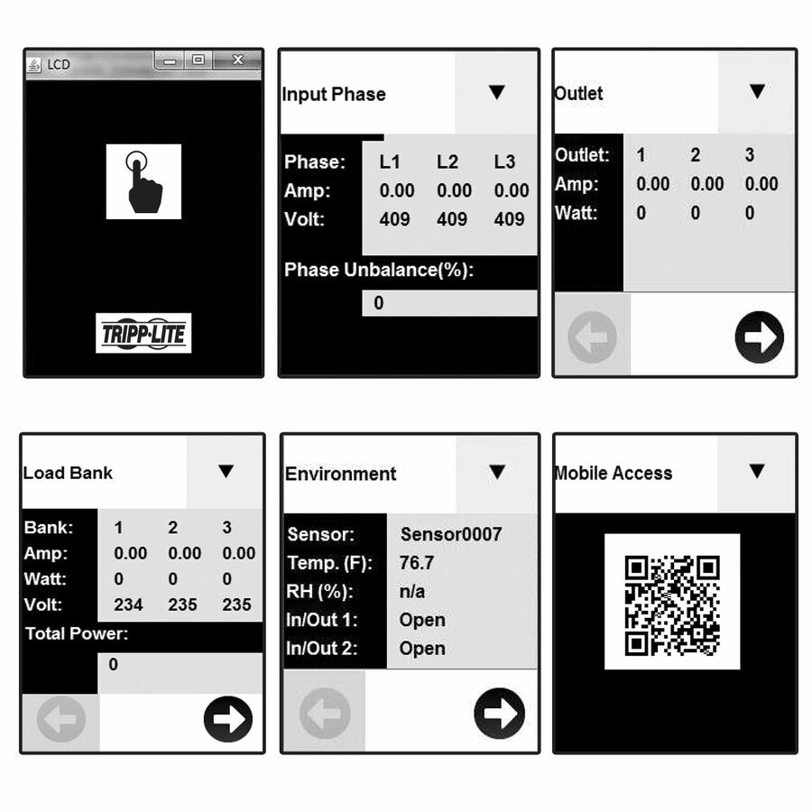 Tripp Lite 10Kw 3-Phase Switched Pdu, Lx Interface, 200/208/240V Outlets (24 C13/6 C19), Lcd, Iec