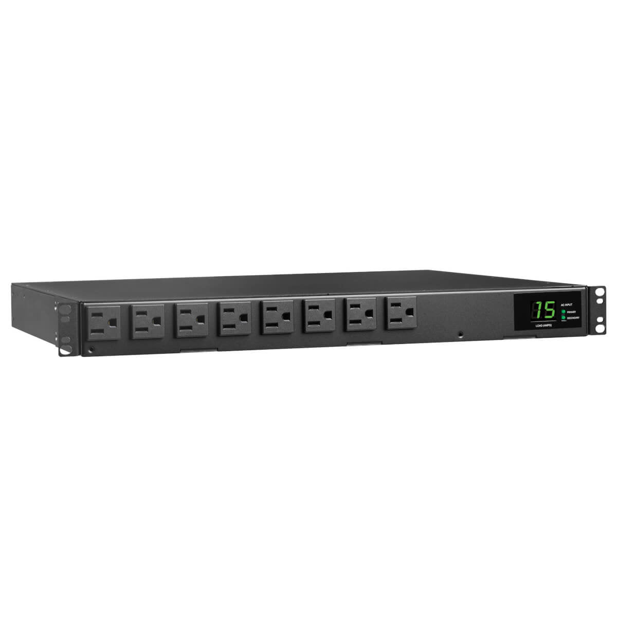 Tripp Lite 1.44Kw 120V Single-Phase Ats/Metered Pdu - 8 Nema 5-15R Outlets, Dual 5-15P Inputs, 12 Ft. Cords, 1U, Taa