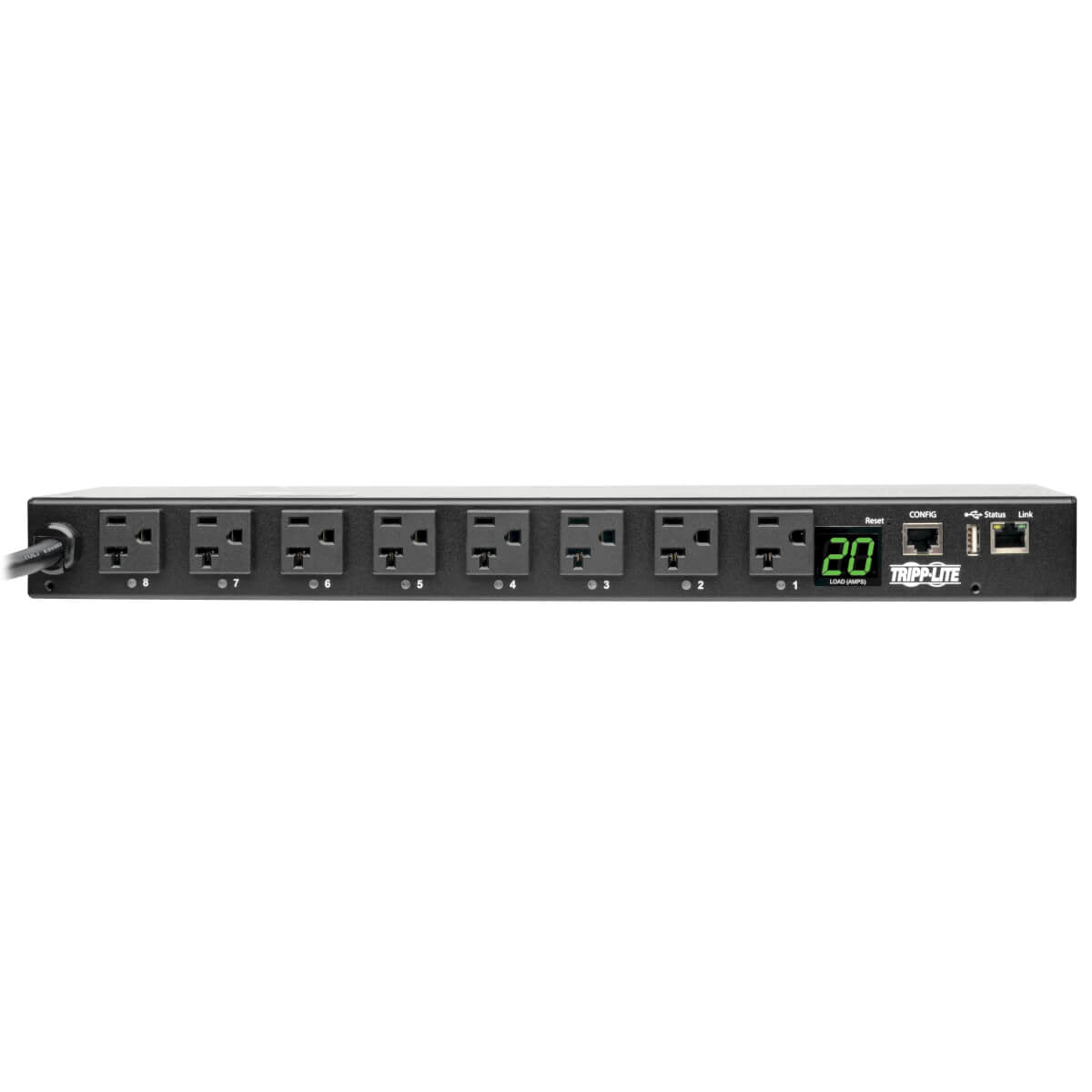 Tripp Lite 1.9Kw Single-Phase Switched Pdu, Lx Platform Interface, 120V Outlets (8 5-15/20R), Nema L5-20P, 12 Ft. Cord, 1U Rack, Taa