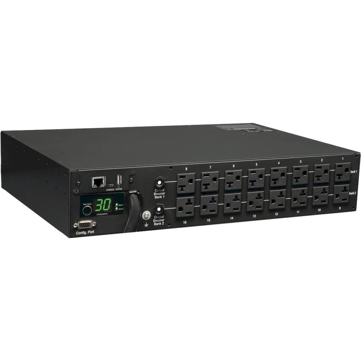 Tripp Lite 2.9Kw Single-Phase Monitored Pdu, 120V Outlets (16 5-15/20R), L5-30P, 10Ft Cord, 2U Rack-Mount