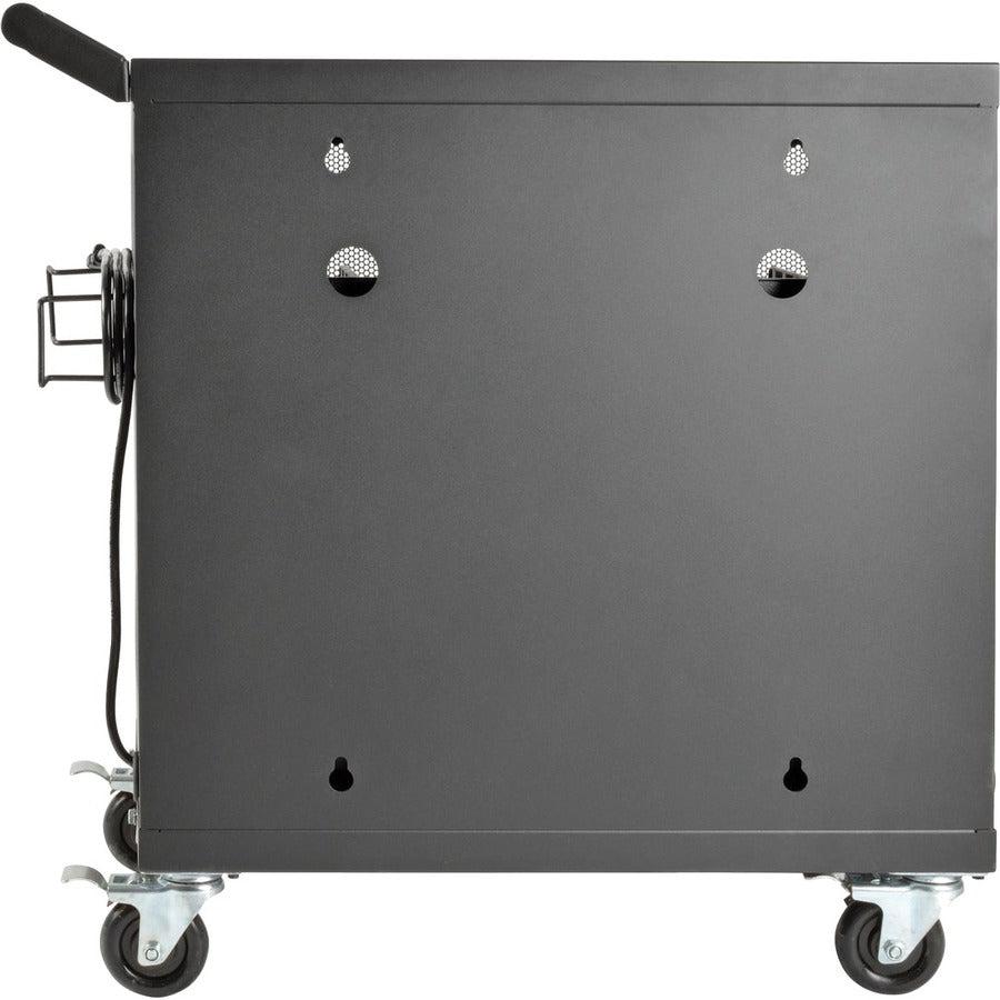 Tripp Lite 32-Device Usb Charging Station Cart With Sync For Ipad And Android Tablets, Wall-Mount Option, Black