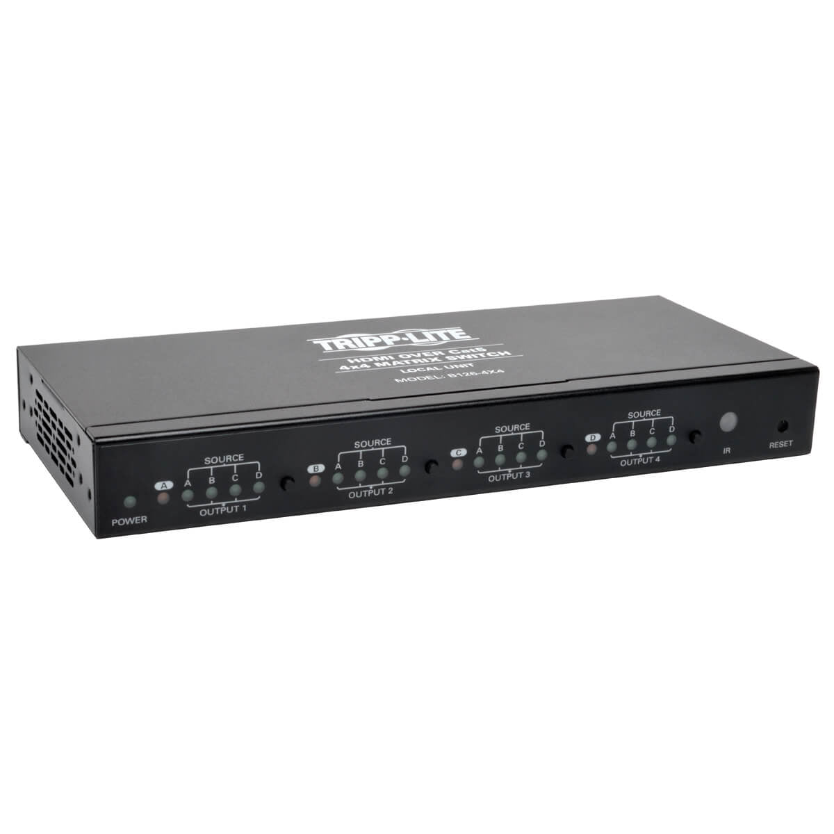 Tripp Lite 4 X 4 Hdmi Over Cat5 / Cat6 Matrix Splitter Switch, Box-Style Transmitter, Video And Audio, 1080P @ 60 Hz, Up To 53.34 M (175-Ft.)