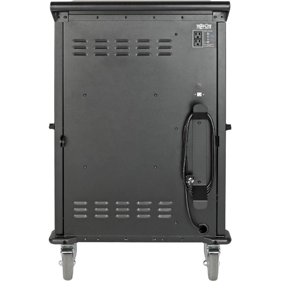 Tripp Lite 45-Device Ac Mobile Charging Cart – Laptops And Chromebooks, 120V, Nema 5-15P, 10 Ft. Cord, Black