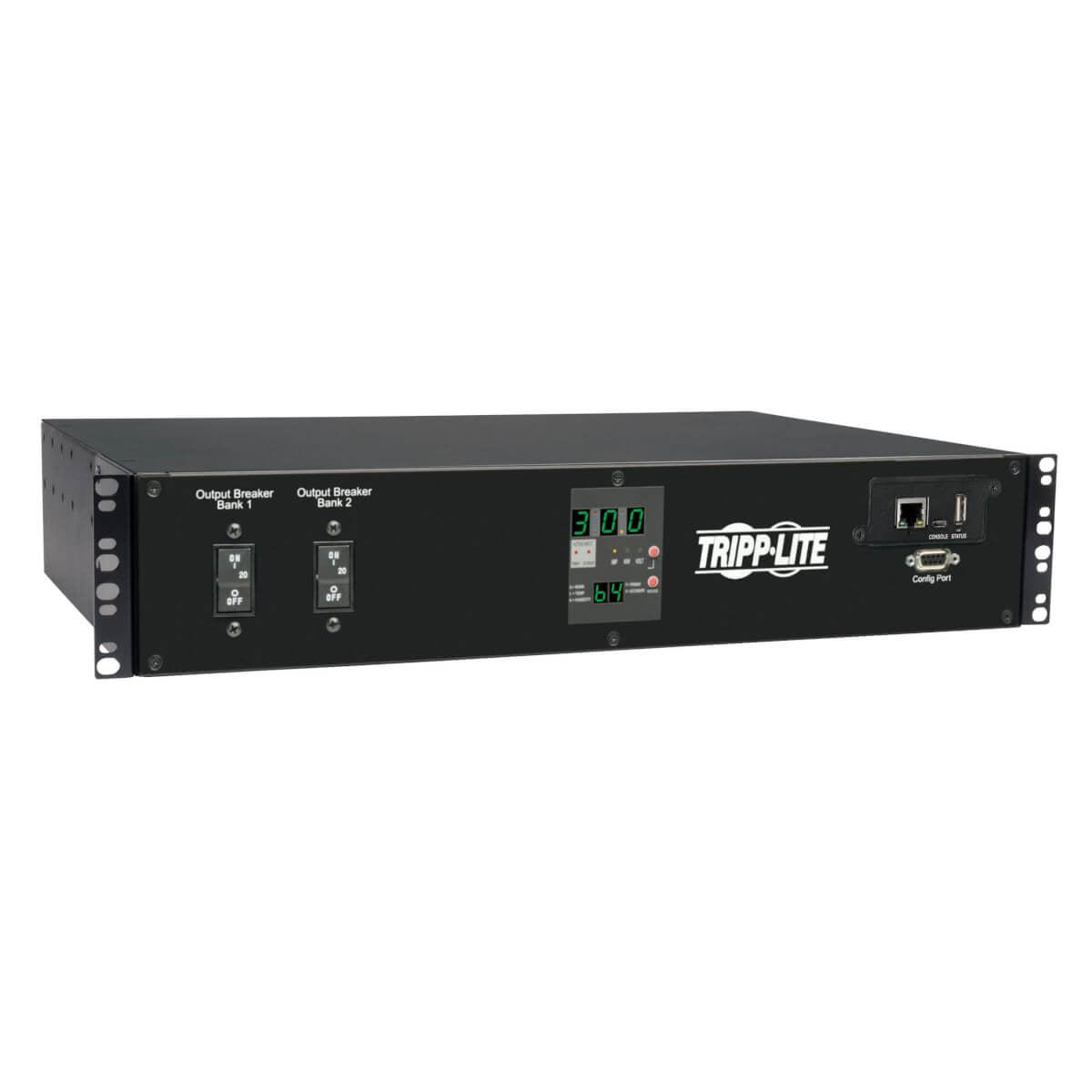 Tripp Lite 5Kw Single-Phase Ats/Switched Pdu, 208V (16 C13, 2 C19 & 1 L6-30R) 2 L6-30P Input Cords, 2U Rack-Mount