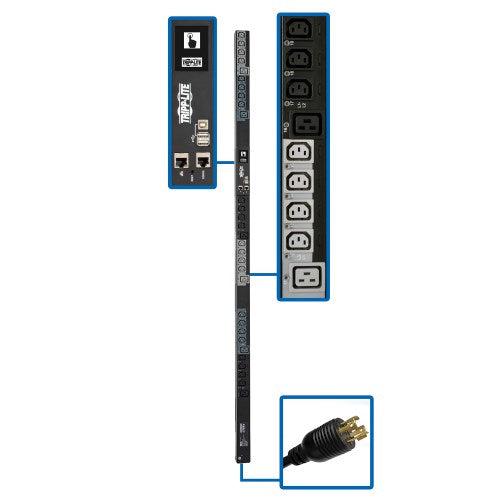 Tripp Lite 6.7Kw 3-Phase Switched Pdu - Lx Platform, 24 C13 & 6 C19 Outlets, L15-20P, 0U, Outlet Monitoring, Taa