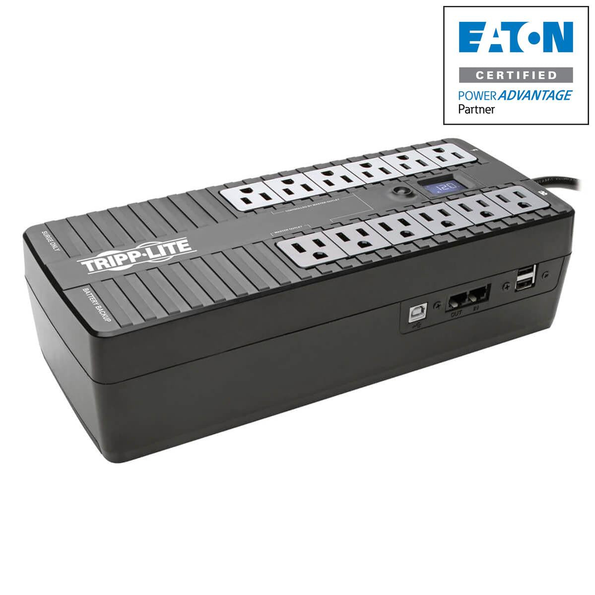 Tripp Lite 900Va 480W Standby Ups - 12 5-15R Outlets, 120V, 50/60 Hz, 5-15P Plug, Usb, Energy Star, Desktop/Wall