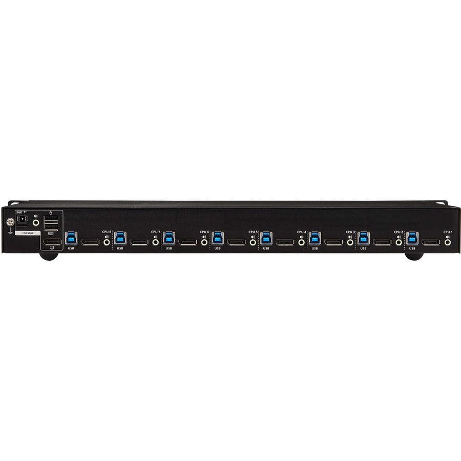 Tripp Lite B024-Dpu08 8-Port Displayport/Usb Kvm Switch With Audio/Video And Usb Peripheral Sharing, 4K 60 Hz, 1U Rack-Mount