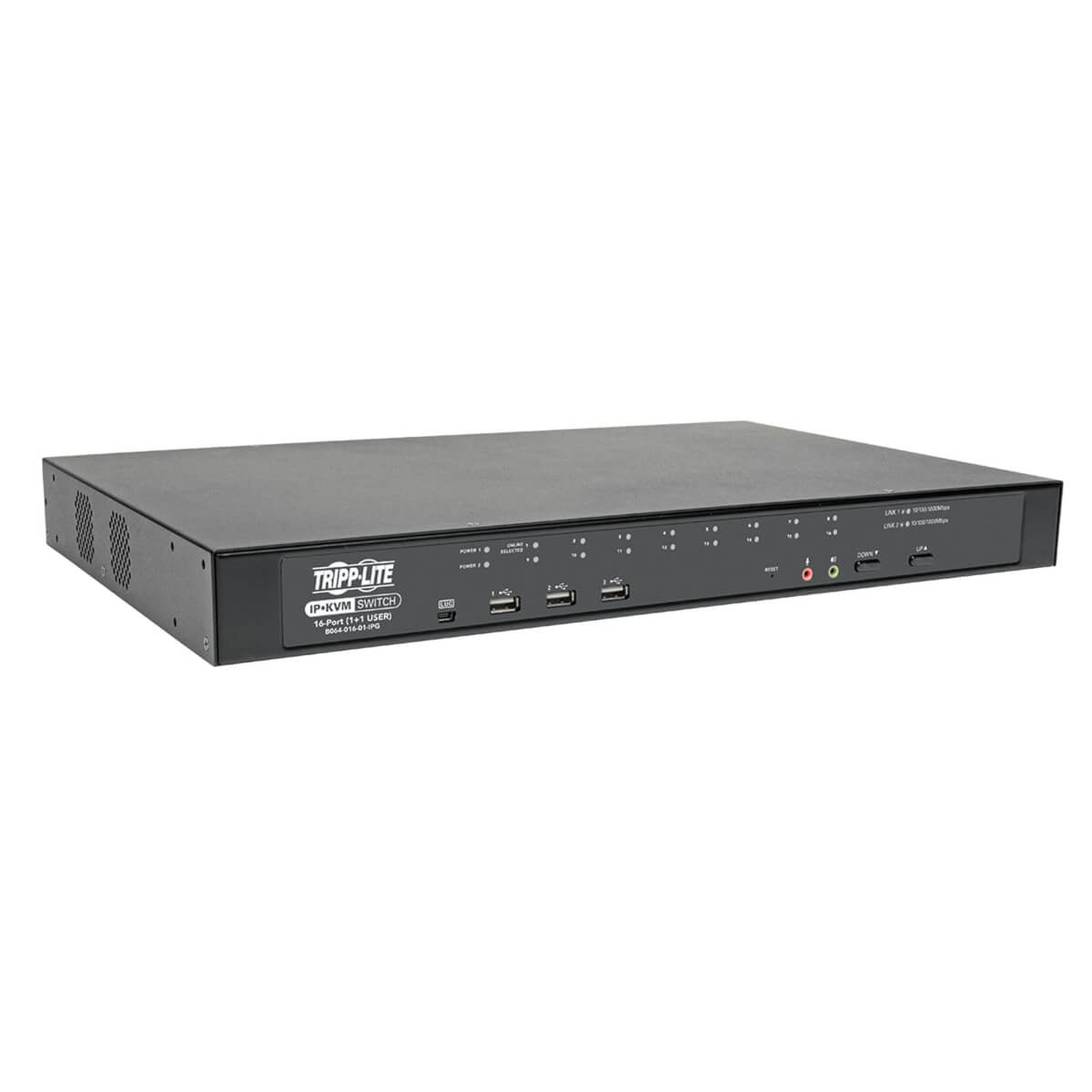 Tripp Lite B064-016-01-Ipg Netdirector 16-Port Cat5 Kvm Over Ip Switch - Virtual Media, 1 Remote + 1 Local User, 1U Rack-Mount, Taa