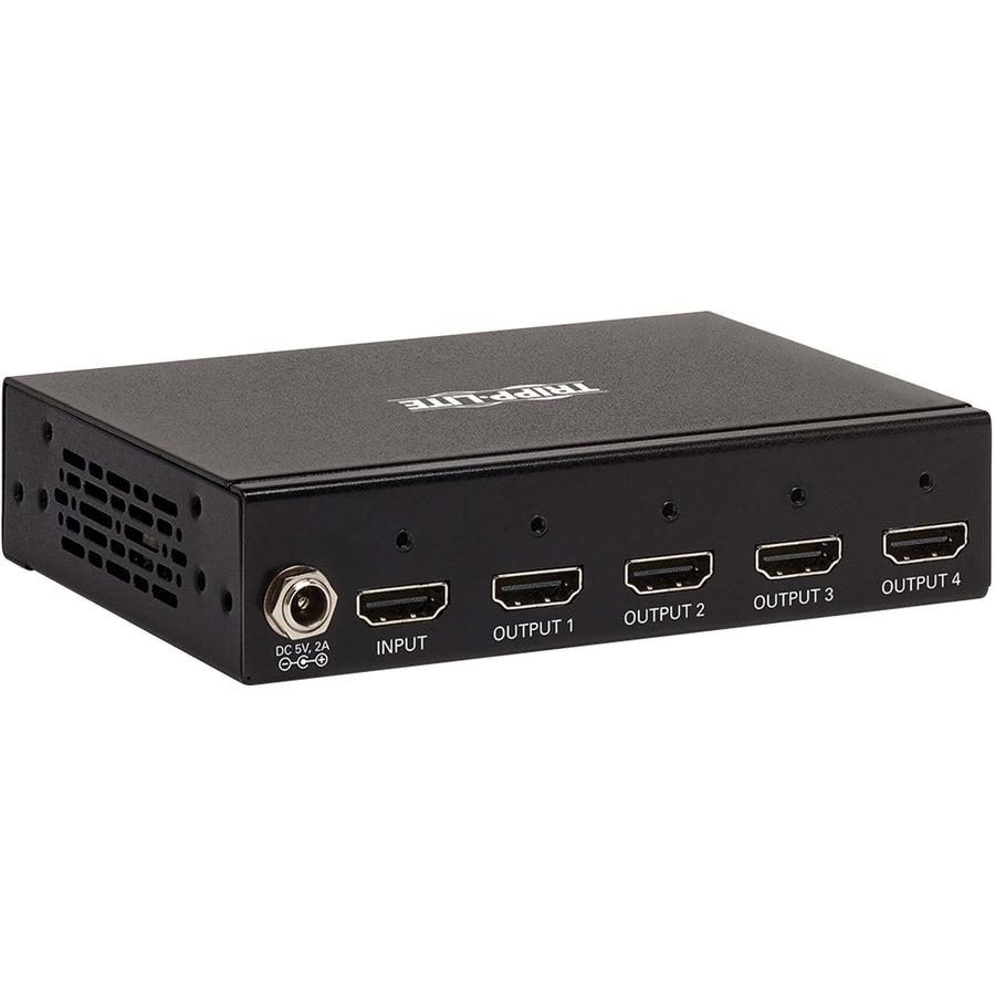 Tripp Lite B118-004-Hdr 4-Port Hdmi Splitter - 4K @ 60 Hz, 4:4:4, Multi-Resolution Support, Hdr, Hdcp 2.2, Taa
