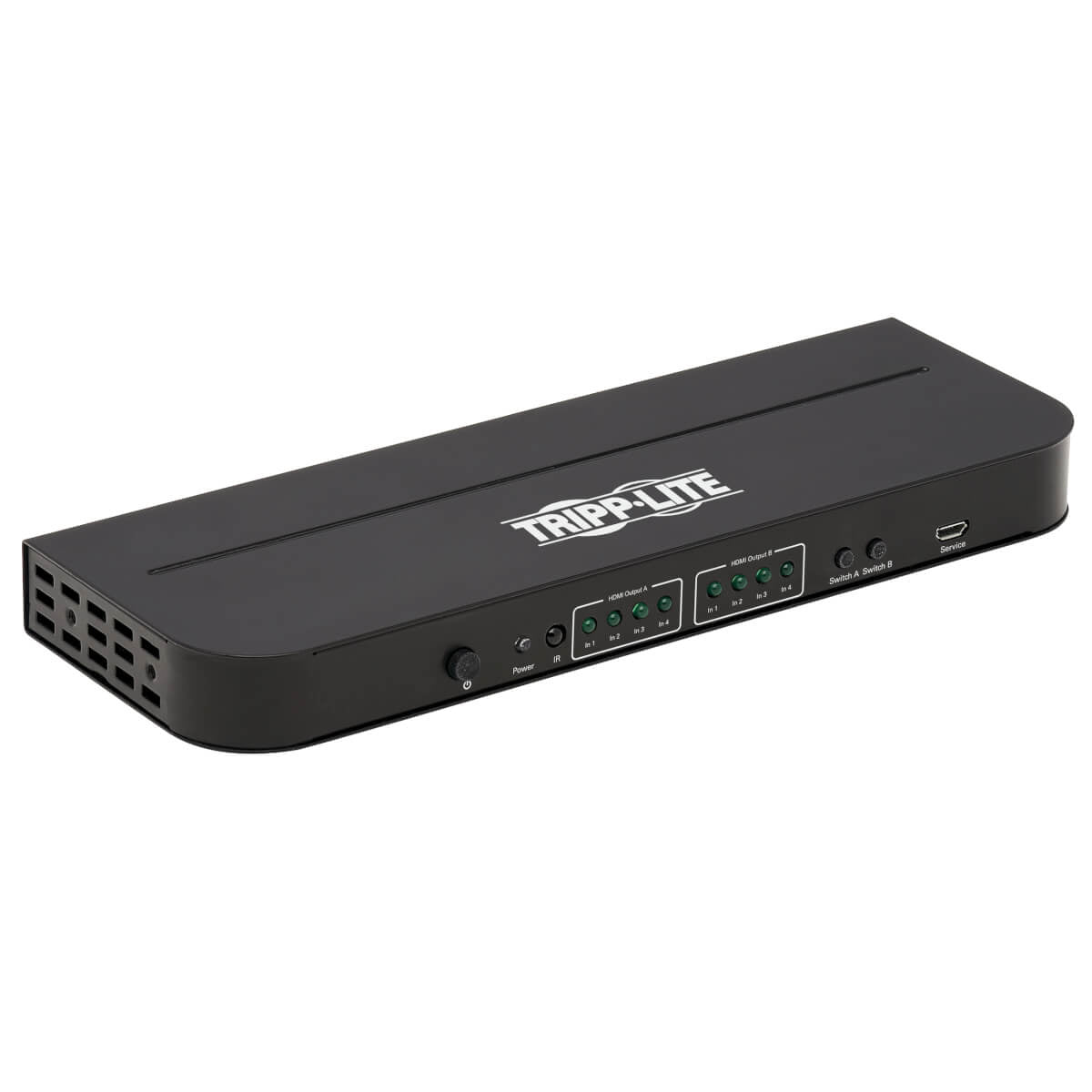 Tripp Lite B118-2X4-4K-A 4X2 Hdmi Matrix Switch/Splitter With Audio Extractor - 4K 60 Hz, Ir Control, Hdcp 2.2, 4:4:4