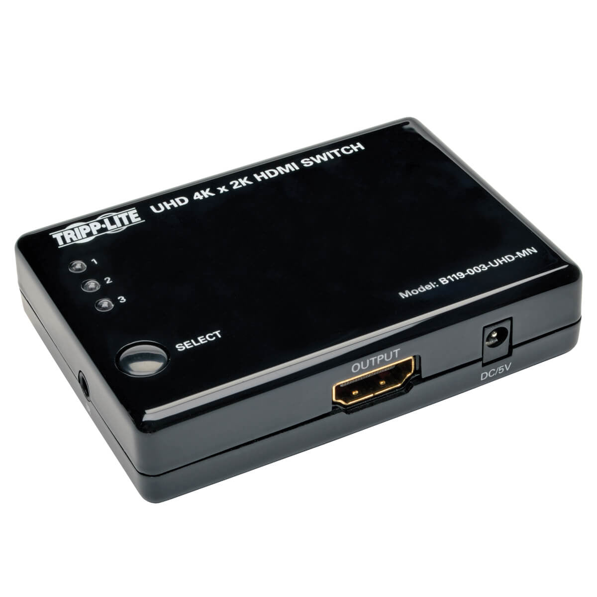 Tripp Lite B119-003-Uhd-Mn 3-Port Hdmi Mini Switch With Remote Control - 4K (Hdmi F/3Xf), 3D, Hdcp 1.4, Edid