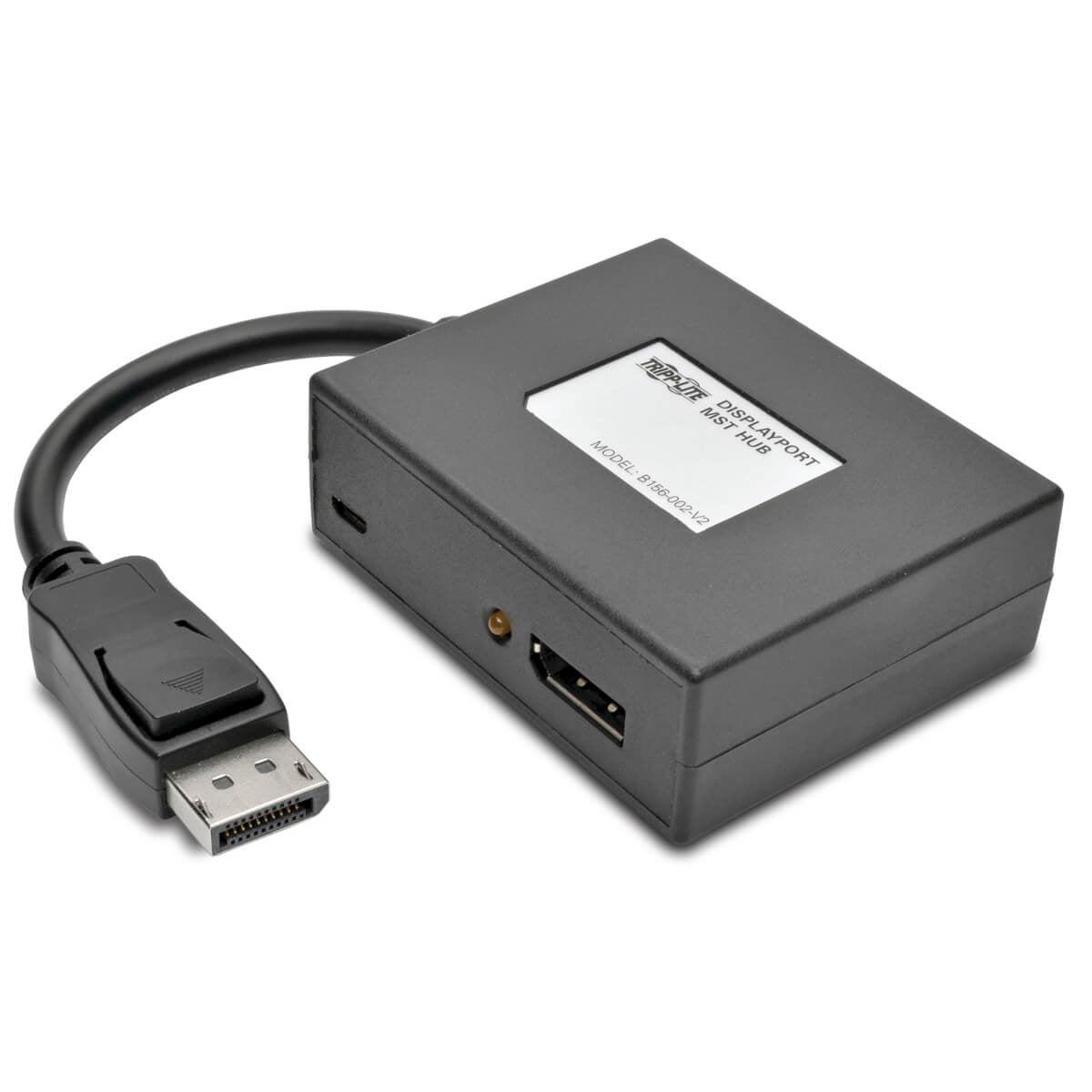 Tripp Lite B156-002-V2 2-Port Displayport Multi-Monitor Splitter, Mst Hub, 4K 60Hz Uhd, Dp1.2, Taa