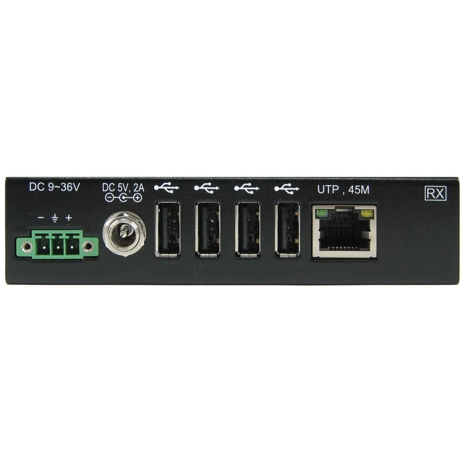Tripp Lite B203-104-Ind 4-Port Industrial Usb Over Cat6 Extender, Esd Protection, Poc - Usb 2.0, Mountable, 150 Ft. (45.72 M), Taa