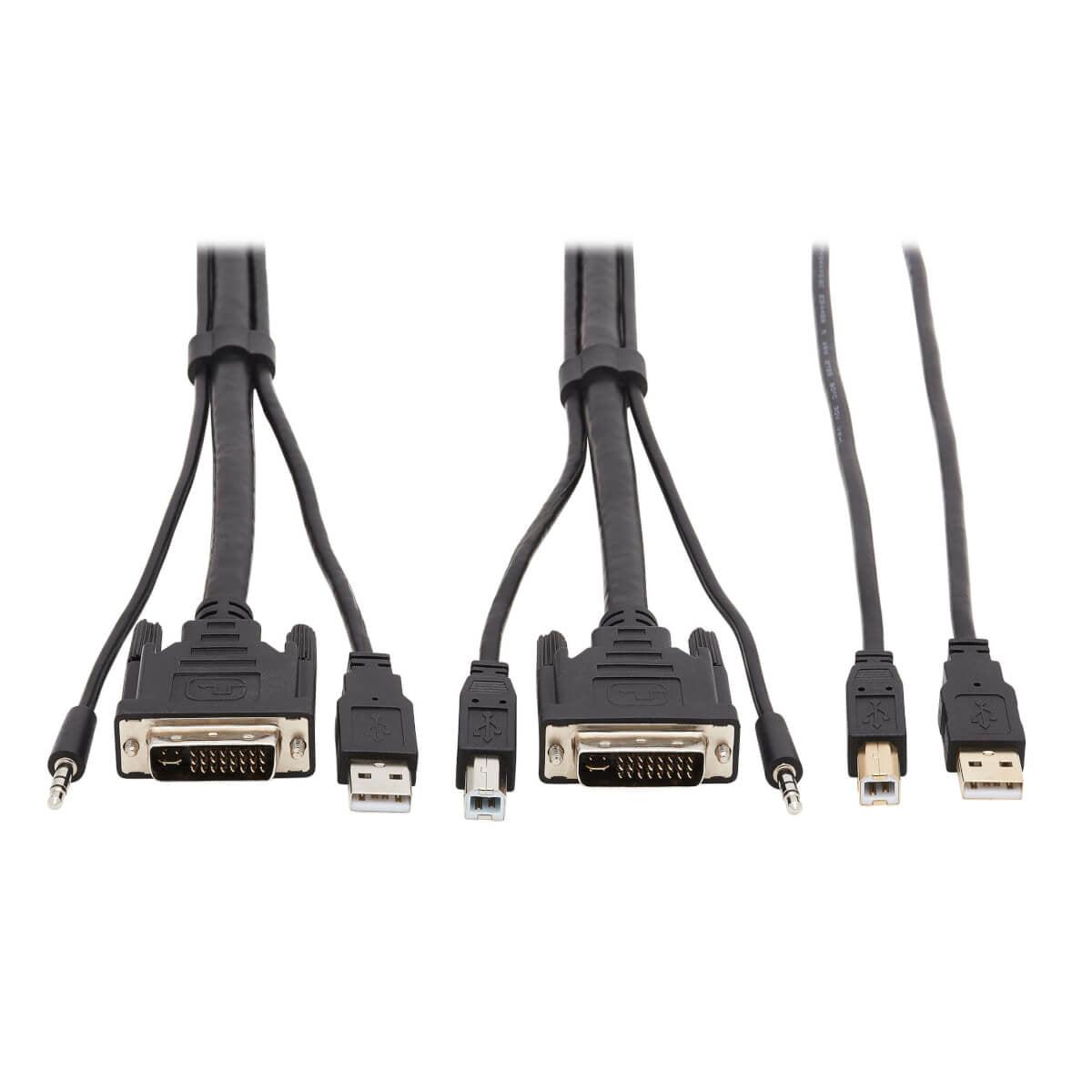 Tripp Lite Dvi Kvm Cable Kit - Dvi, Usb, 3.5 Mm Audio (3Xm/3Xm) + Usb (M/M), 6 Ft. (1.83 M)