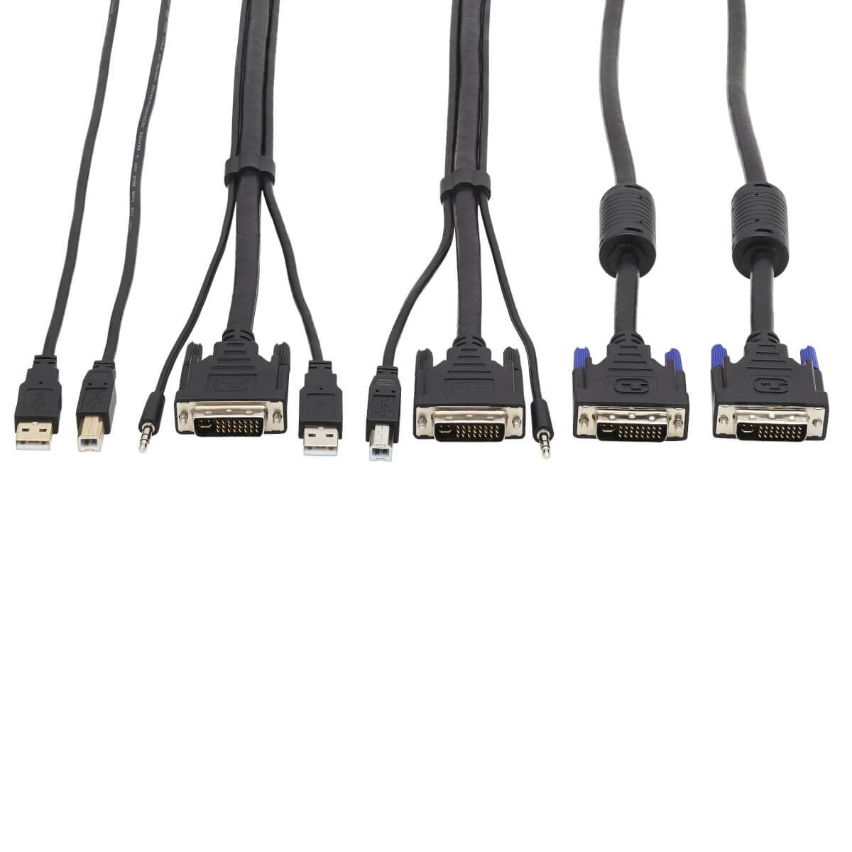 Tripp Lite Dvi Kvm Cable Kit - Dvi, Usb, 3.5 Mm Audio (3Xm/3Xm) + Usb (M/M) + Dvi (M/M), 6 Ft. (1.83 M)