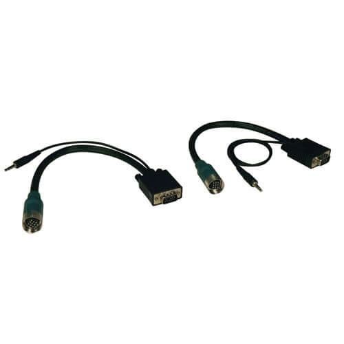 Tripp Lite Eza-Vgaam-2 Easy Pull Type-A Connectors - (M/M Set Of Vga With Audio)
