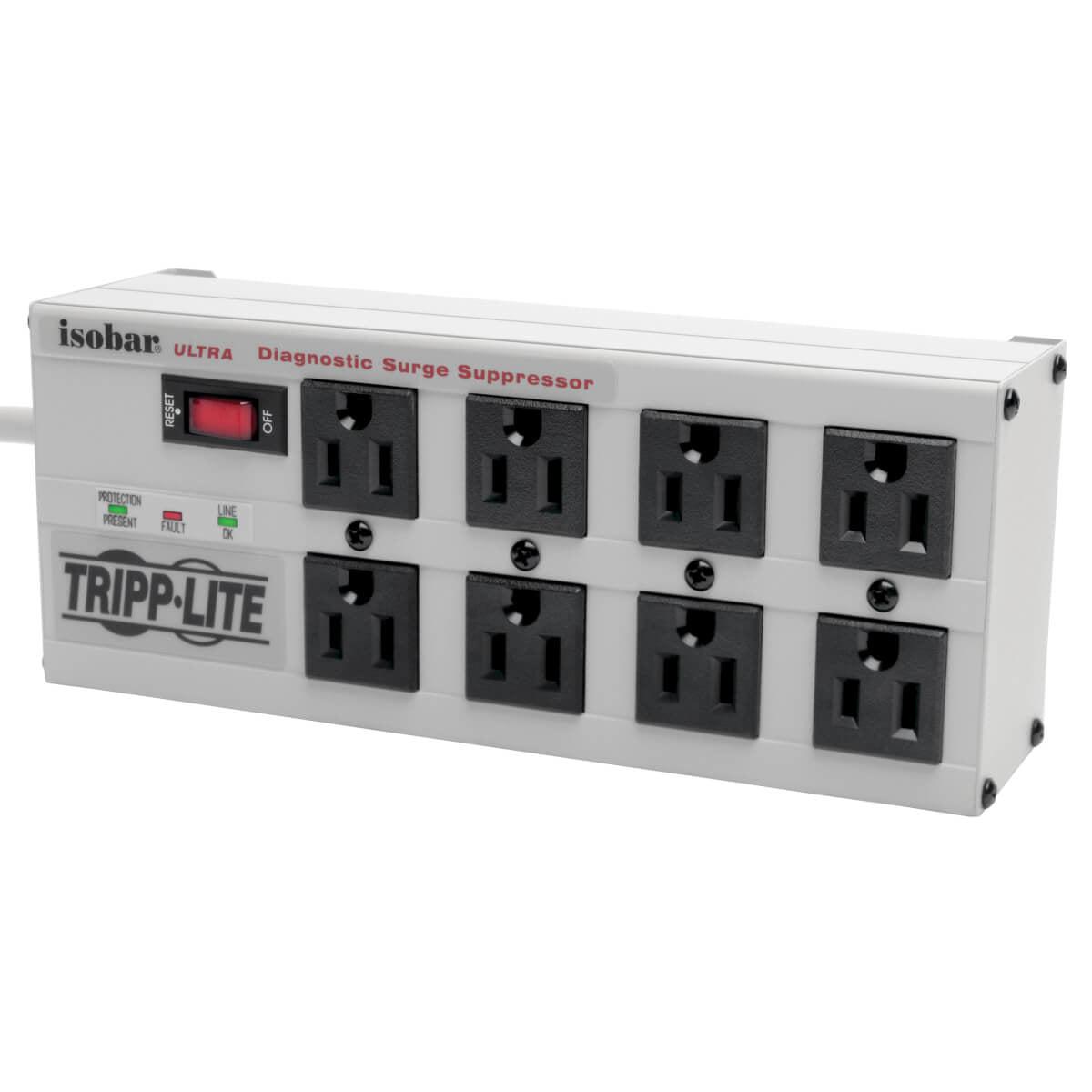 Tripp Lite Isobar Surge Suppressor White 8 Ac Outlet(S) 120 V 7.5 M