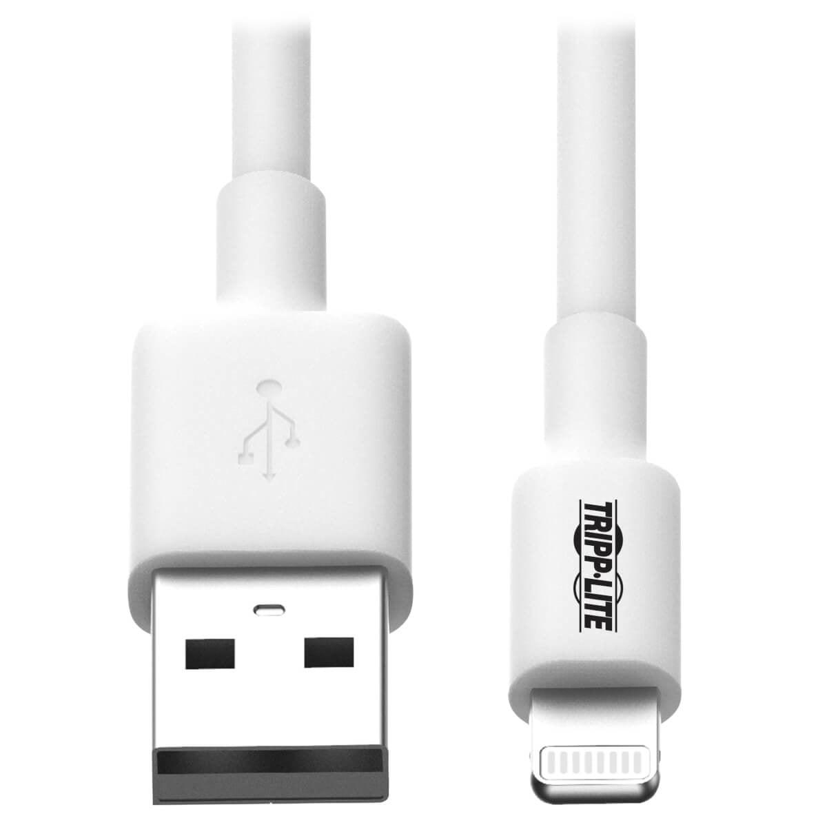 Tripp Lite M100-010-Wh Usb-A To Lightning Sync/Charge Cable, Mfi Certified - White, M/M, Usb 2.0, 10 Ft. (3.05 M)