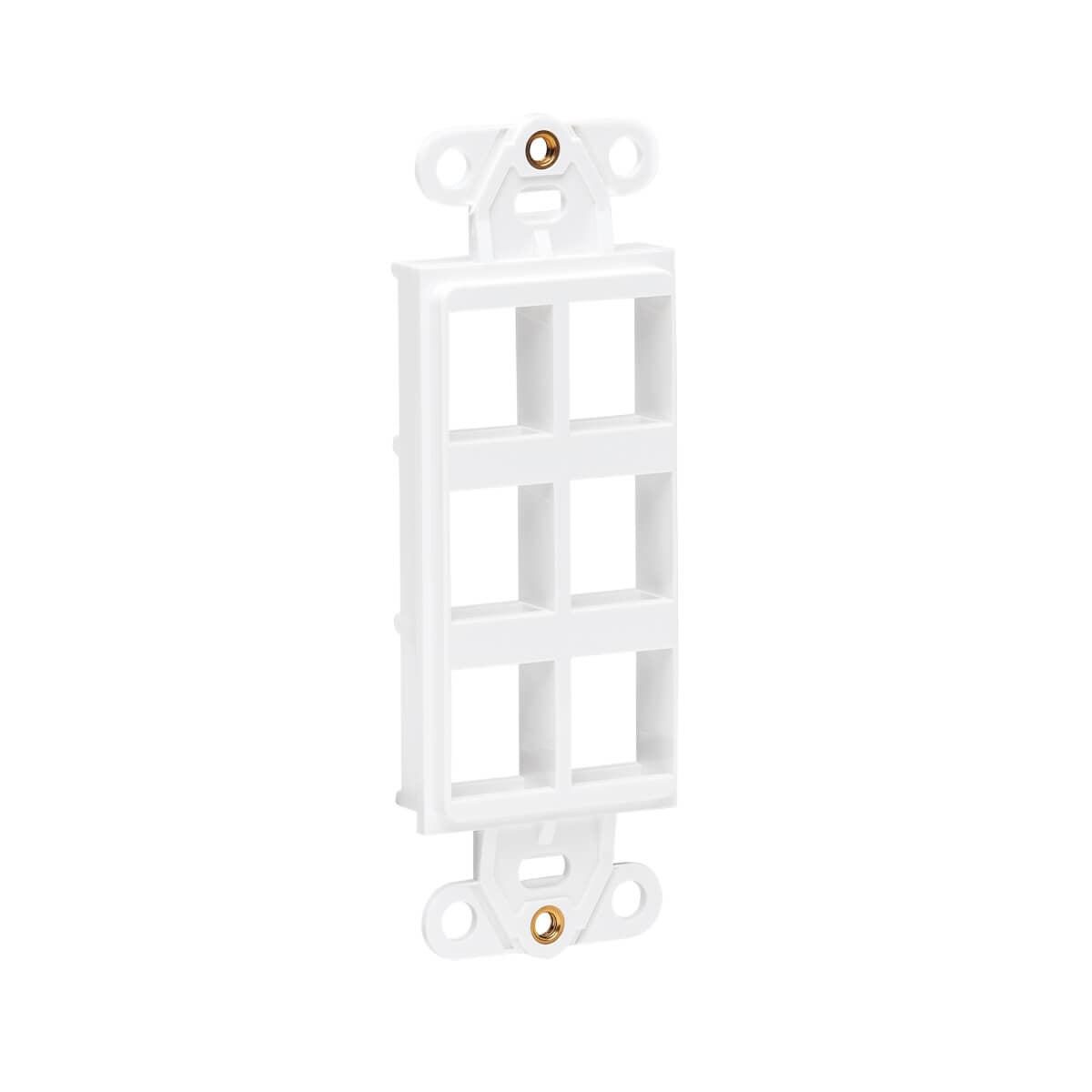 Tripp Lite N042D-006V-Wh Center Plate Insert, Decora Style - Vertical, 6 Ports