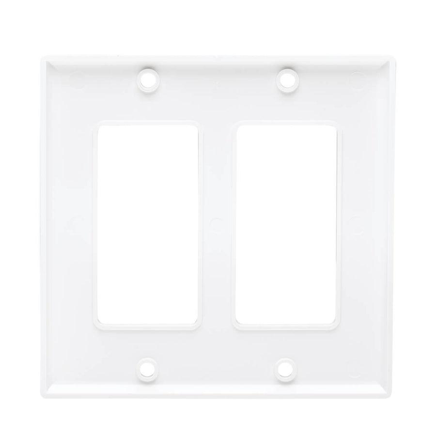 Tripp Lite N042D-200-Wh Double-Gang Faceplate, Decora Style - Vertical, White