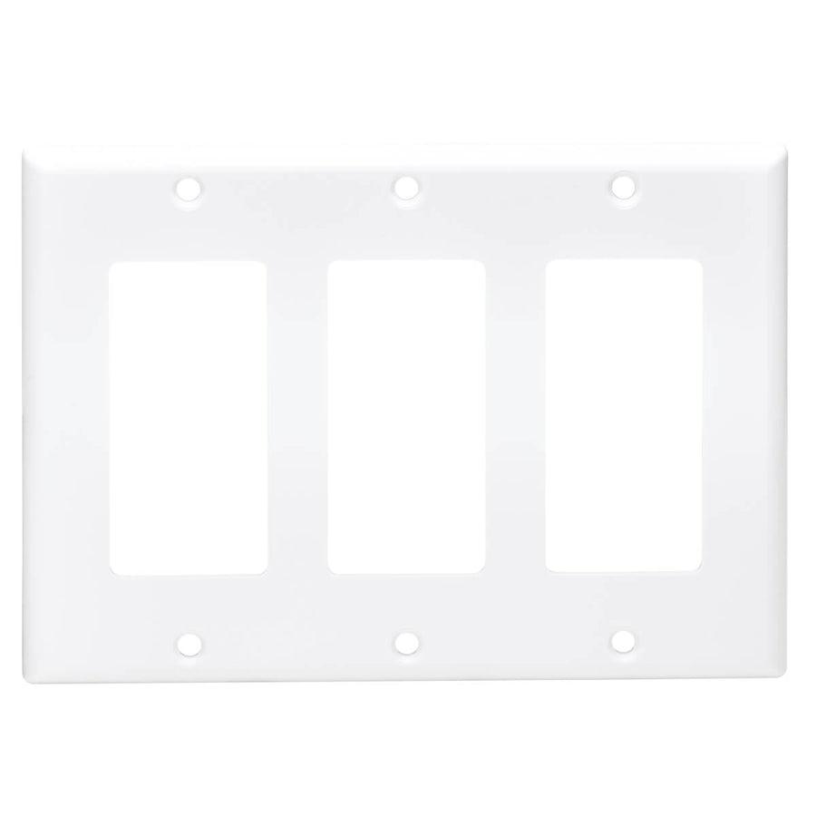Tripp Lite N042D-300-Wh Triple-Gang Faceplate, Decora Style - Vertical, White