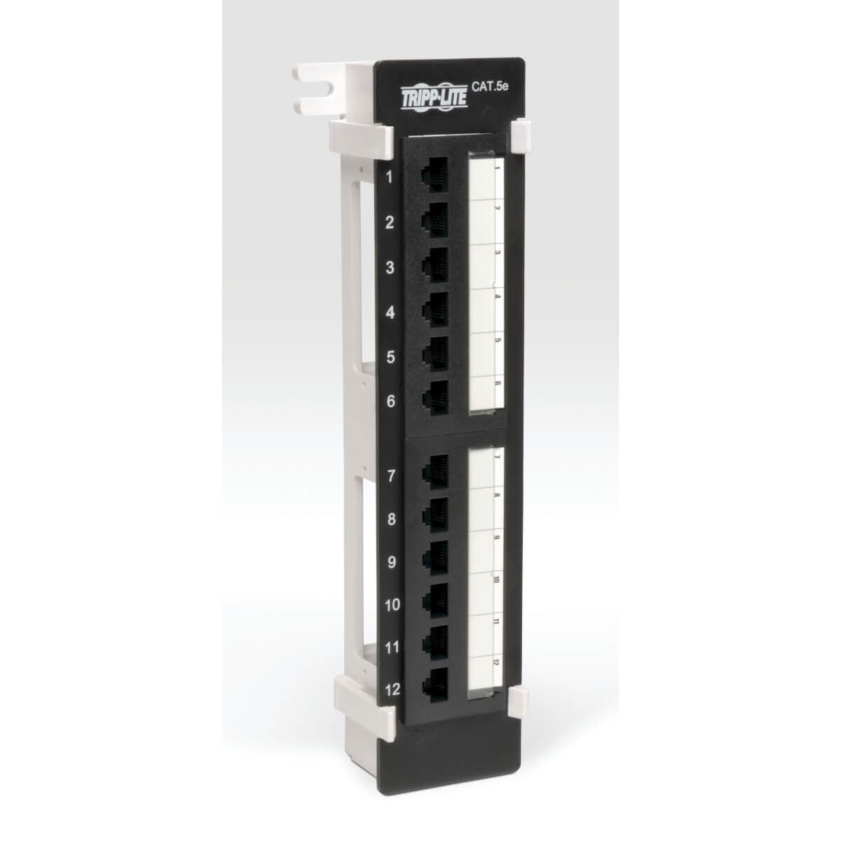 Tripp Lite N050-012 12-Port Wall-Mount Cat5E Patch Panel, 568B, Rj45 Ethernet, Taa