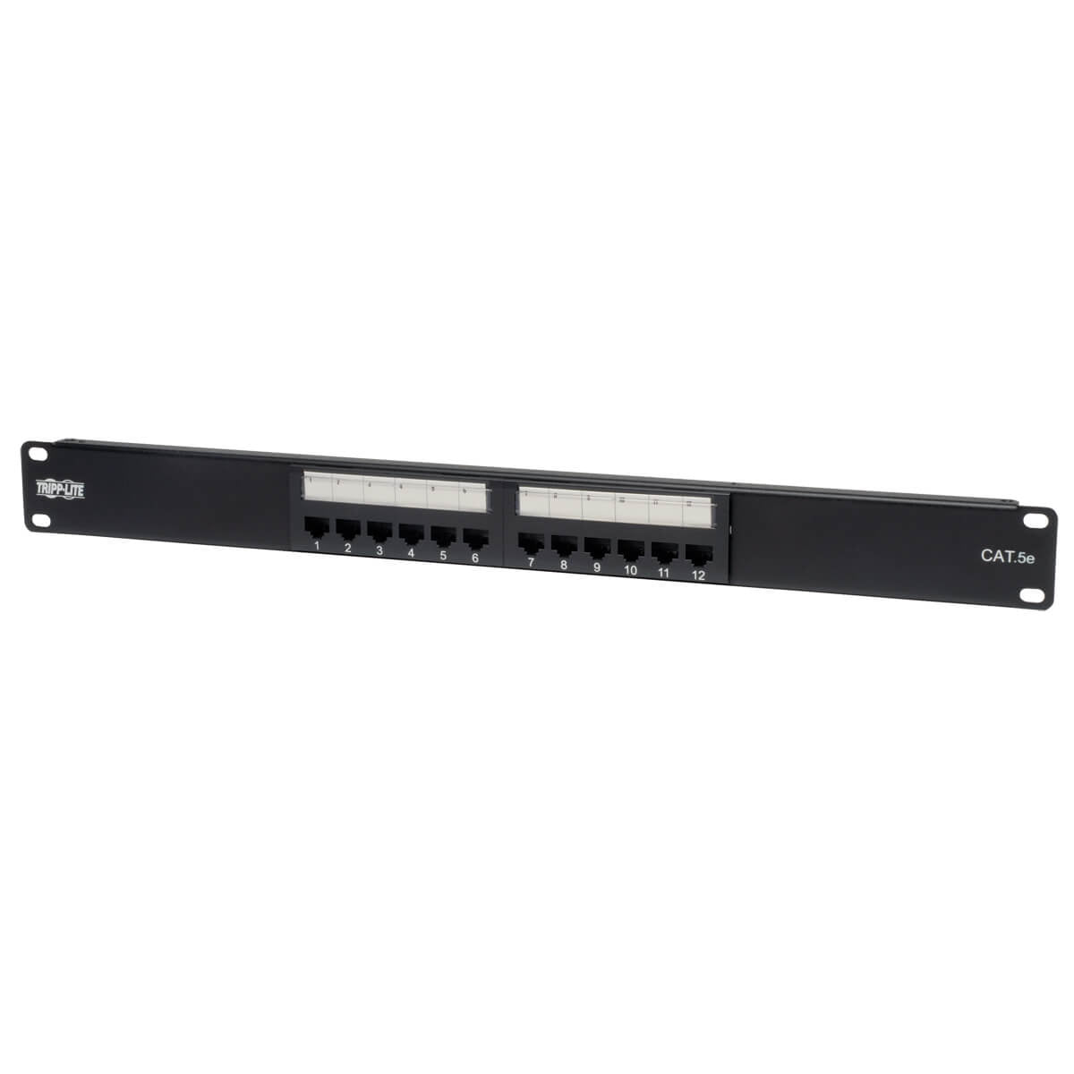 Tripp Lite N052-012 12-Port 1U Rack-Mount Cat5E 110 Patch Panel, 568B, Rj45 Ethernet, Taa