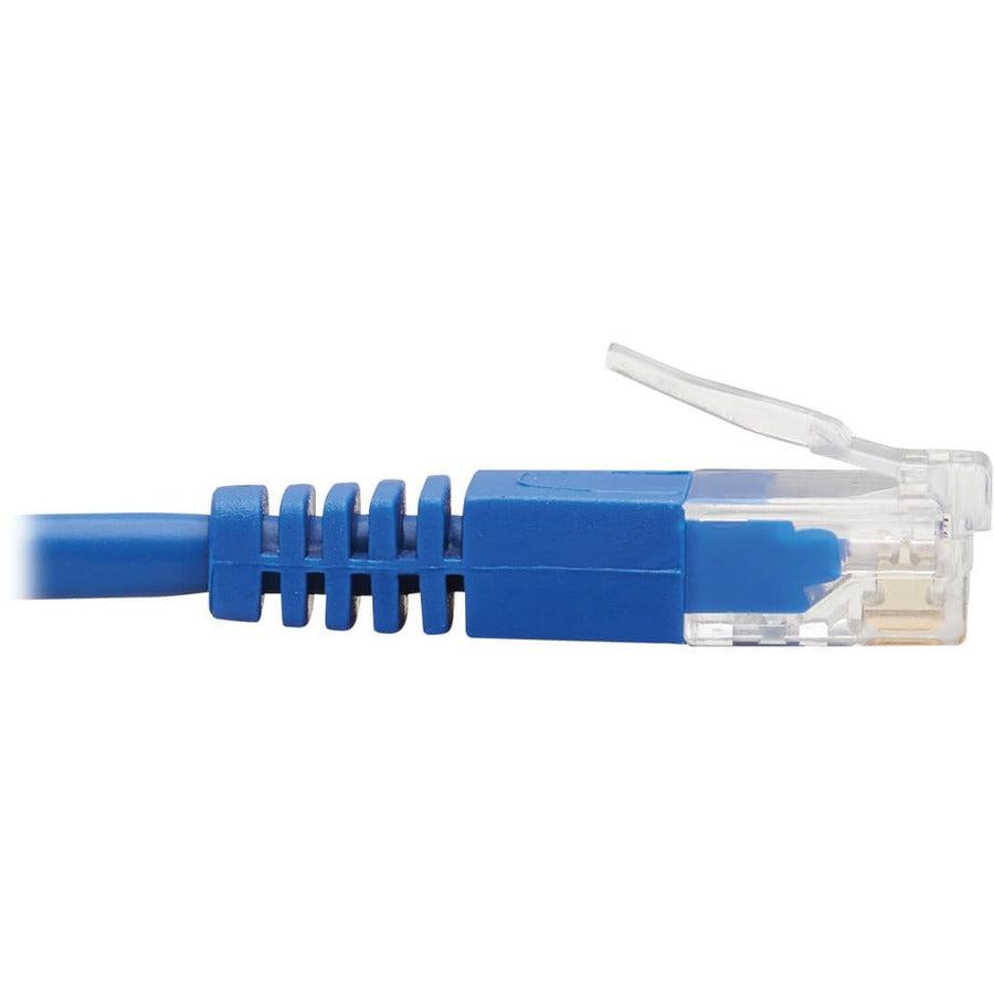 Tripp Lite N204-S02-Bl-Ra Right-Angle Cat6 Gigabit Molded Slim Utp Ethernet Cable (Rj45 Right-Angle M To Rj45 M), Blue, 2 Ft. (0.61 M)