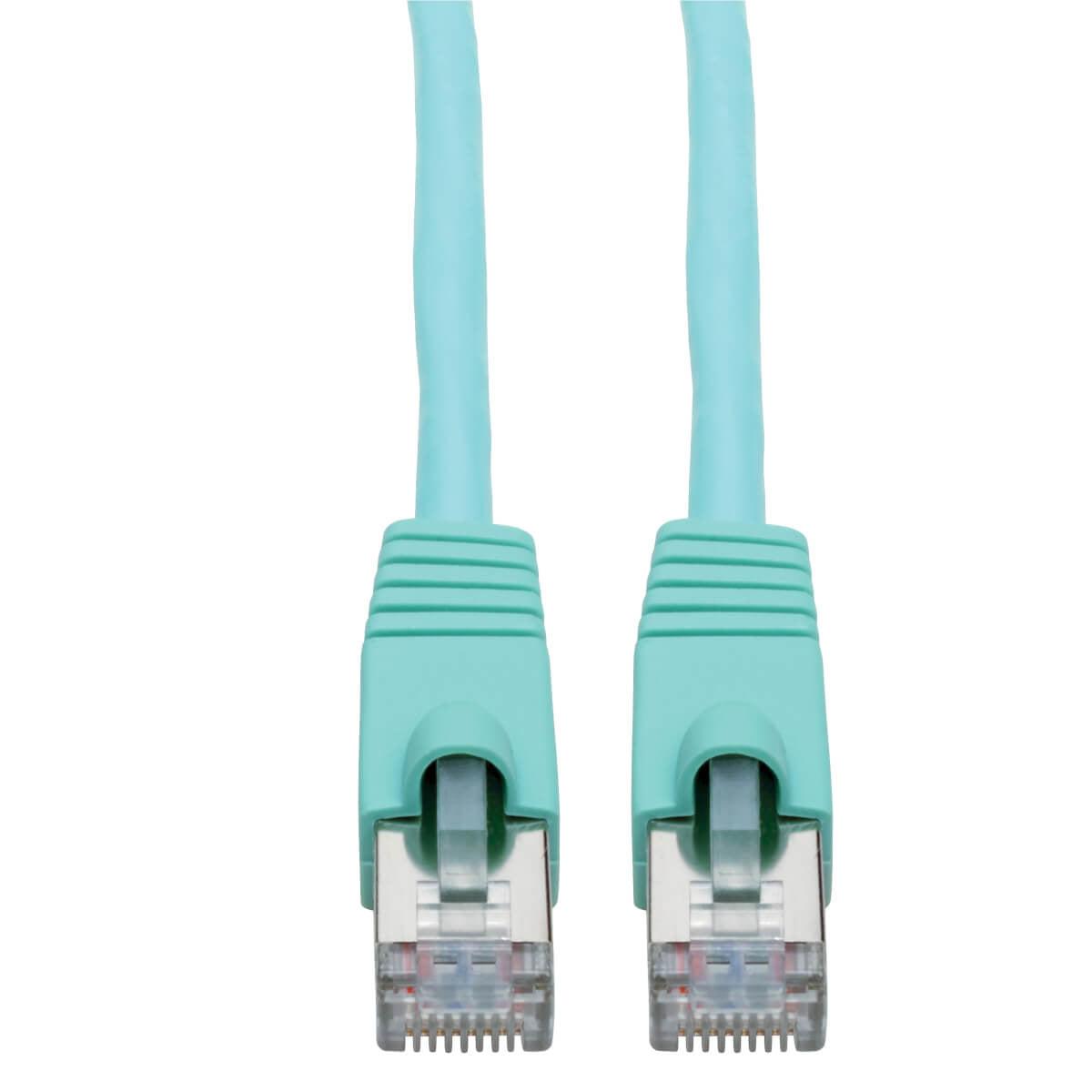 Tripp Lite N262-007-Aq Cat6A 10G-Certified Snagless Shielded Stp Ethernet Cable (Rj45 M/M), Poe, Aqua, 7 Ft. (2.13 M)