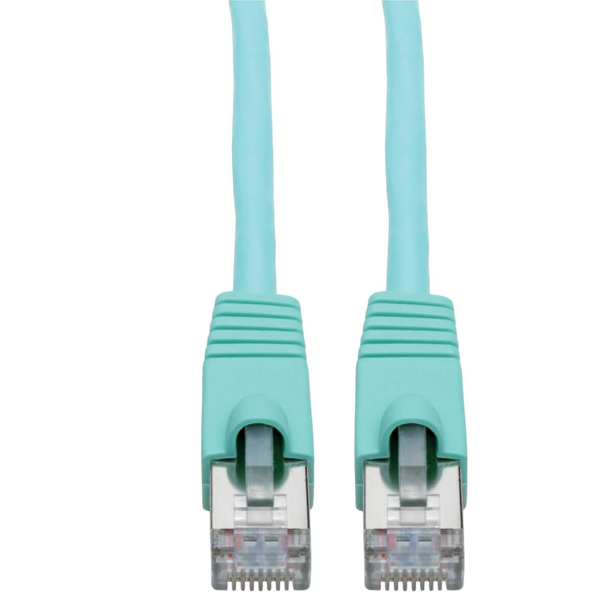 Tripp Lite N262-014-Aq Cat6A 10G-Certified Snagless Shielded Stp Ethernet Cable (Rj45 M/M), Poe, Aqua, 14 Ft. (4.27 M)