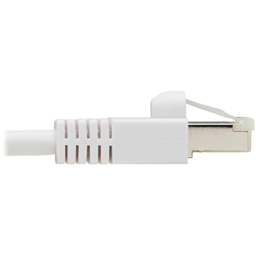 Tripp Lite N262Ab-025-Wh Safe-It Cat6A 10G Certified Snagless Antibacterial S/Ftp Ethernet Cable (Rj45 M/M), Poe, White, 25-Ft. (7.62 M)