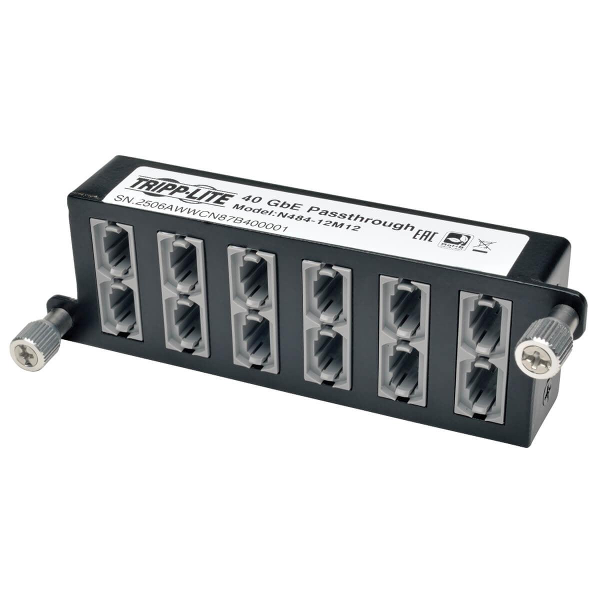 Tripp Lite N484-12M12 40Gb Pass-Through Cassette - (X12) 12-Fiber Mtp/Mpo ( Female )