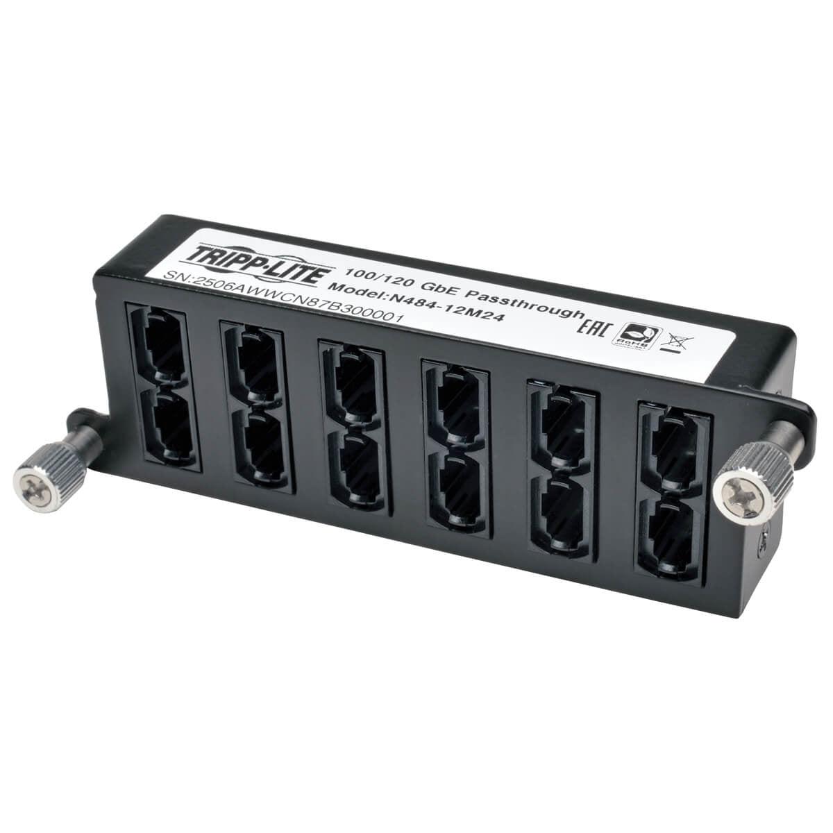 Tripp Lite N484-12M24 100Gb/120Gb Pass-Through Cassette - (X12) 24-Fiber Mtp/Mpo ( Female )