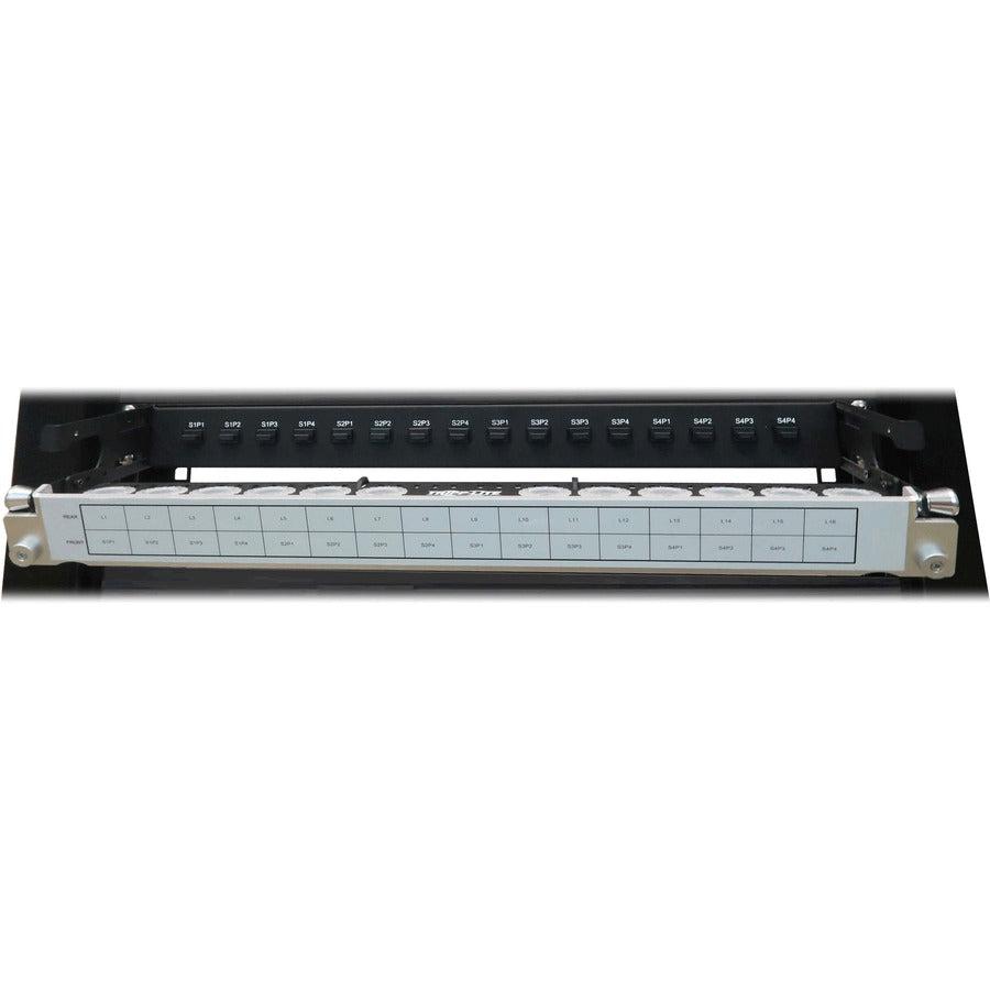 Tripp Lite N48Lss-16X16 Spine-Leaf Mpo Panel With Key-Up To Key-Down Mtp/Mpo Adapter - 12F Mtp/Mpo-Apc M/M, 8F Os2 Singlemode, 16 X 16 Ports, 1U
